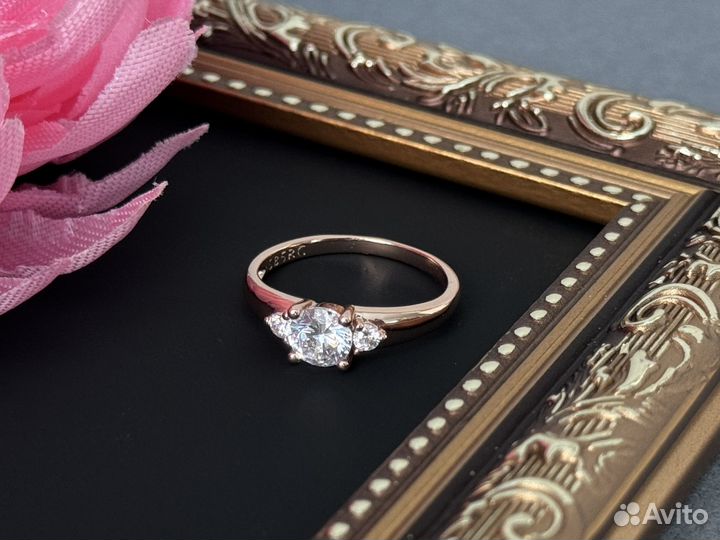 Кольцо позолота 585