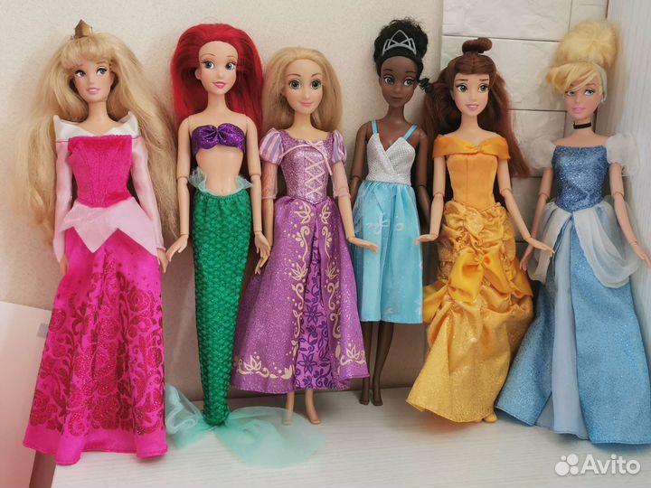 Аврора,Тиана,Ариэль,Бель,Золушка,Рапунцель Дисней