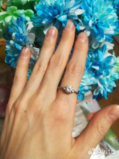 Кольцо серебро