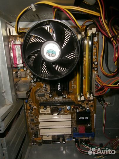 Материнская плата P5PL2 soc775+проц 2.8GHz