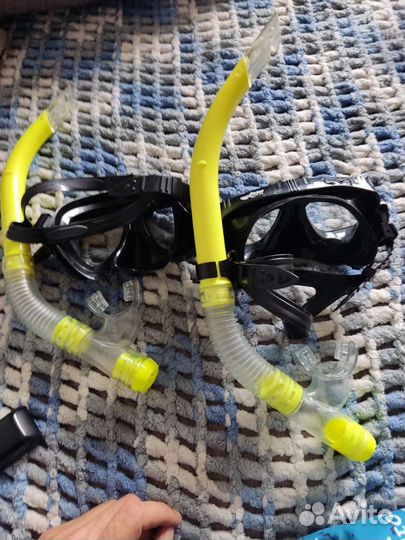 Маска с трубкой для снорклинга,плаванья