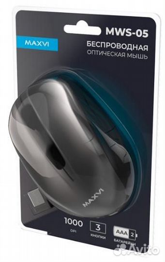 Беспроводная мышь Maxvi MWS-05 black