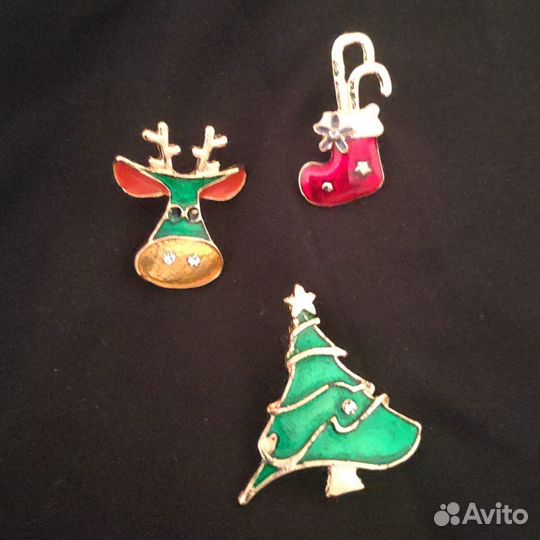 Значки(броши) новогодние