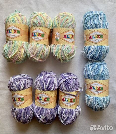 Пряжа Alize baby soft разная