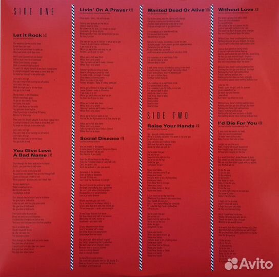 Виниловая пластинка Bon Jovi, Slippery When Wet (R