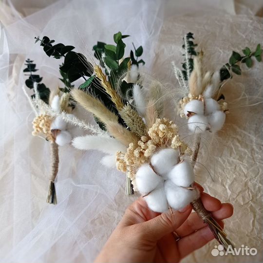 Букет из сухоцветов цветы стабилизированные