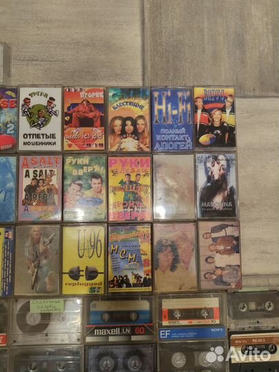 Аудиокассеты лицензии и под перезапись 89 штук