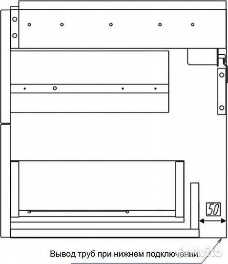 Тумба с раковиной aquaton Америна М 60 белая