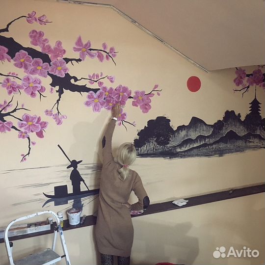 Роспись стен/грифельных досок. Интерьерный художни