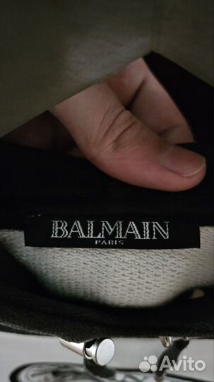 Худи толстовка Balmain с логотипом на груди