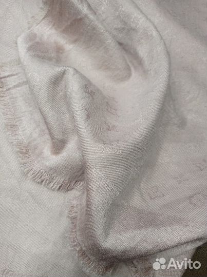 Платок 95см теплый chanel шерсть/шелк италия