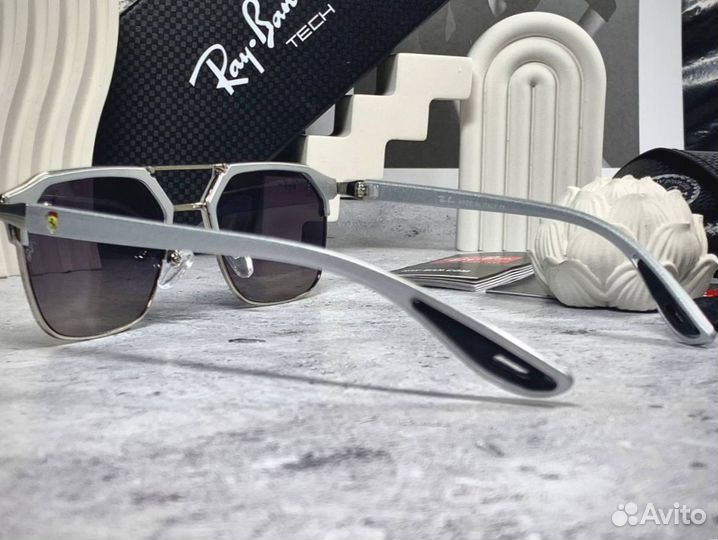 Очки Ray Ban Ferrari металлик зеркальные