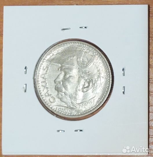 Монета серебряная, Бразилия, 2000 рейс, 1935 г