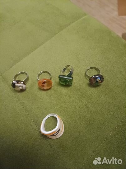 Кольца из муранского стекла