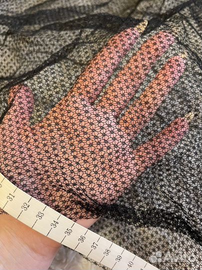 Черная сетка отрез ткани