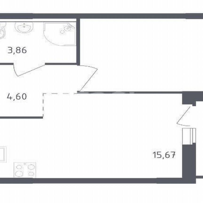 1-к. квартира, 37,3 м², 15/15 эт.