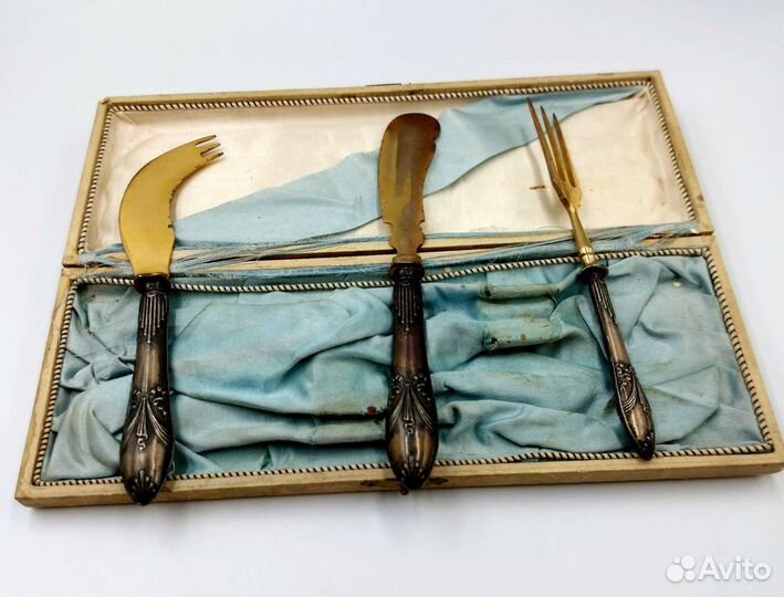 Аникварный набор столовых приборов серебро 84 пр