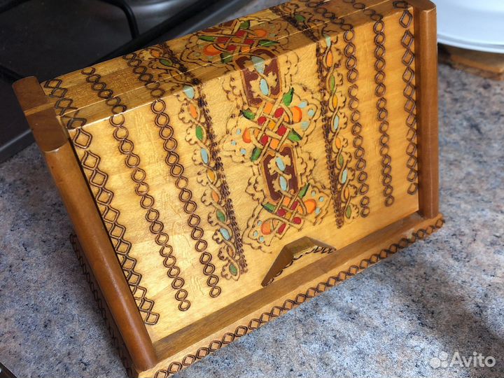 Сигаретница винтажная деревянная Болгария 70 г