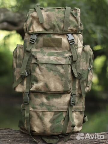 Каркасный рюкзак 70 литров, мох, мультикам 800D