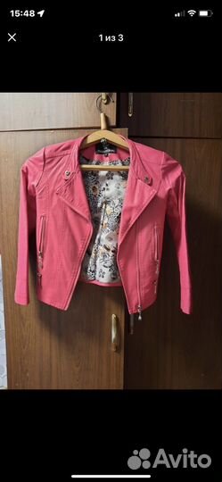 Кожаная куртка на девочку