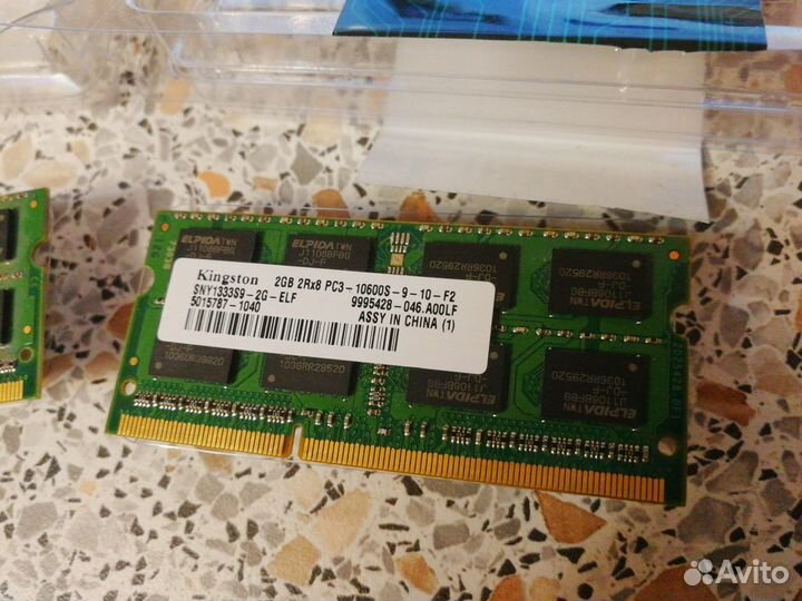Оперативная память для ноутбука 4 GB sodimm DDR3