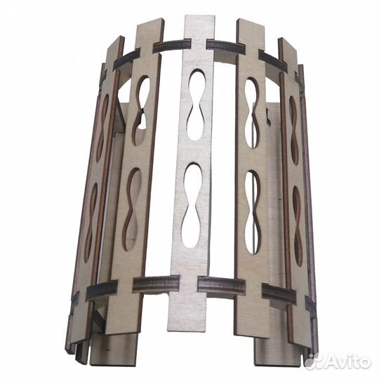 Декоративный абажур светильника в баню и сауну, за