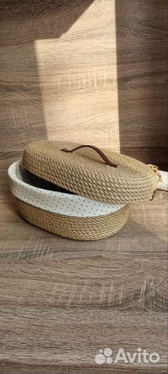 Корзина из джута. Хлебница