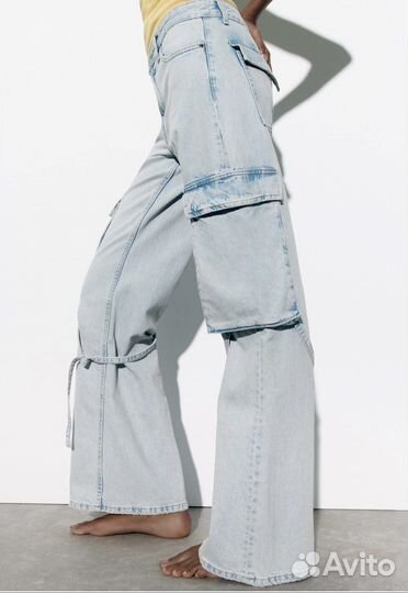 Zara новые джинсы карго