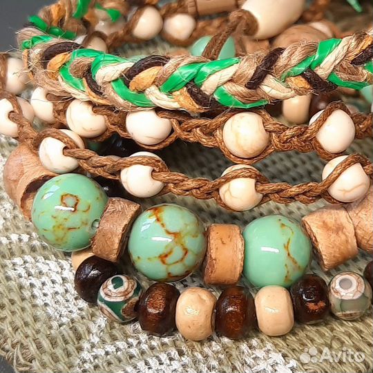 Браслеты сет бирюзрвый