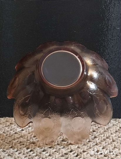 Конфетница СССР розовое стекло