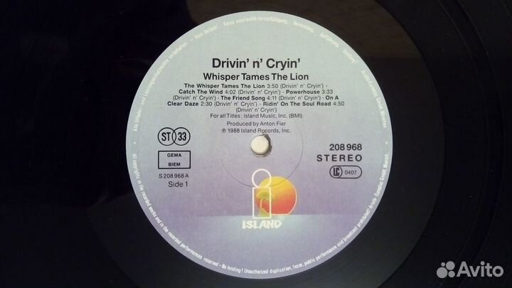 LP Drivin' N' Cryin' - Whisper Tames The Lion 1988