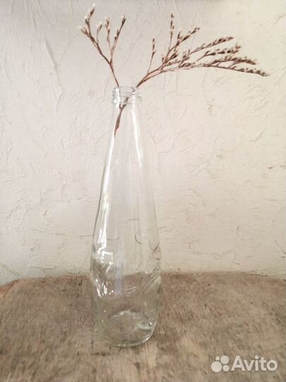 Бутылка прозрачное стекло 