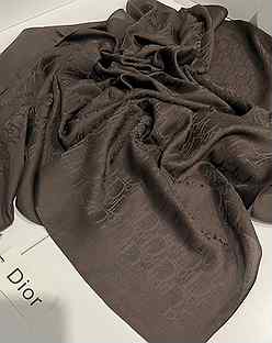Шелковый платок Dior оттенок темный шоколад
