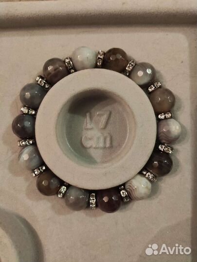 Браслет из агата Ботсвана