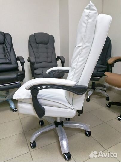 Мягкое кресло для компьютерного стола, белое