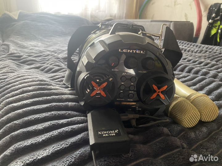 Bluetooth колонка с караоке(2-а микрофона)