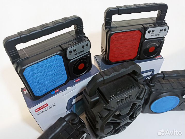 Блютус колонка с ручкой бумбокс USB новая