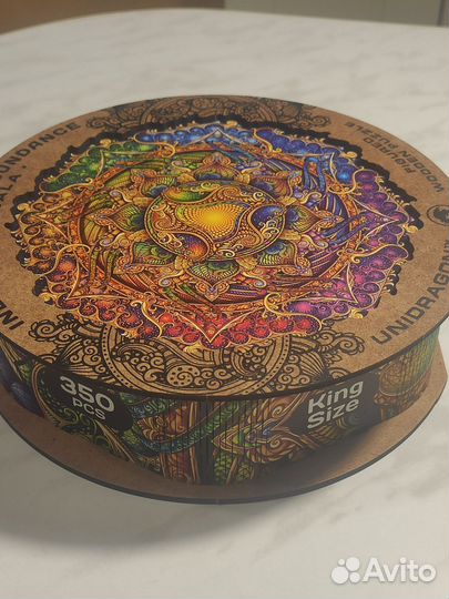 Пазл мандала Unidragon и система приклейки пазлов