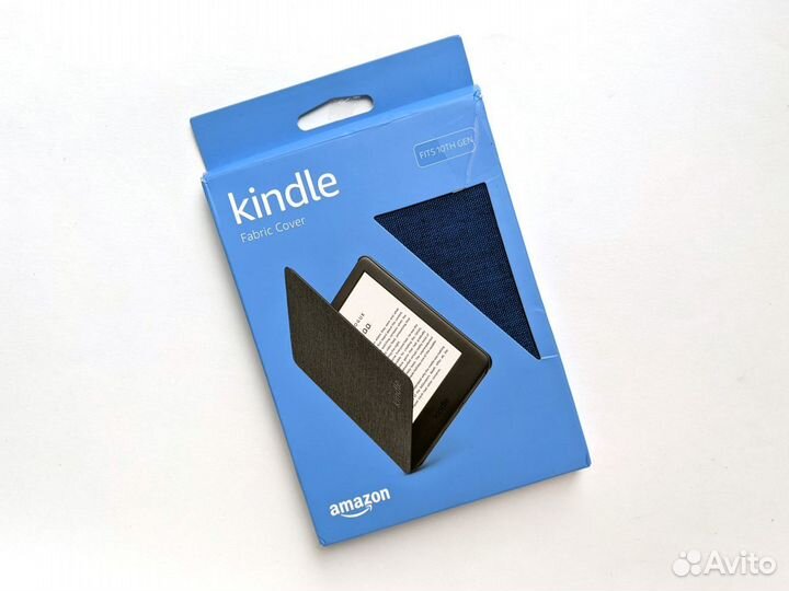 Чехол обложка Kindle 10 2019 Fabric Black Blue