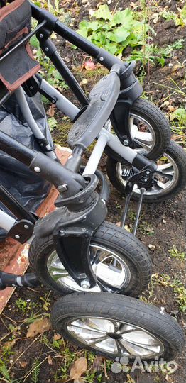 Коляска трансформер детская коричневая утепленная