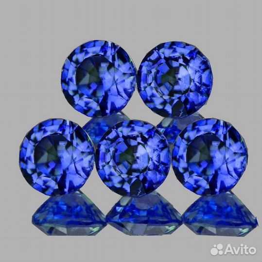 Сапфир натуральный 1,33Ct 3,5мм 5шт VVS Цейлон