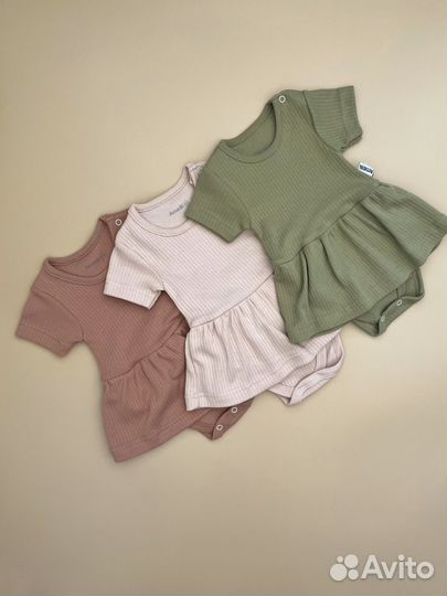 Боди для девочки, платье боди 62 68 74 80