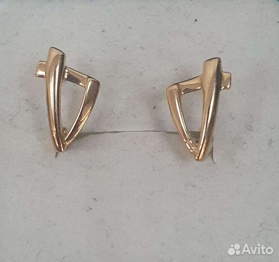 Золотые серьги 2,26 гр