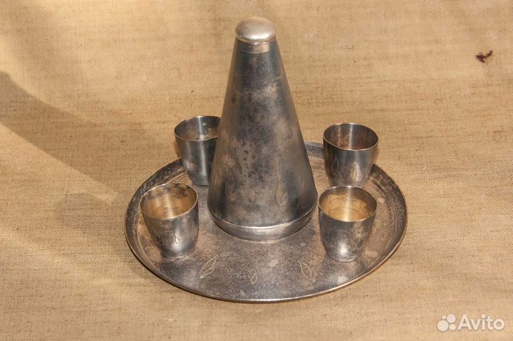 Набор мельхиоровый для коньяка (5 юммет)