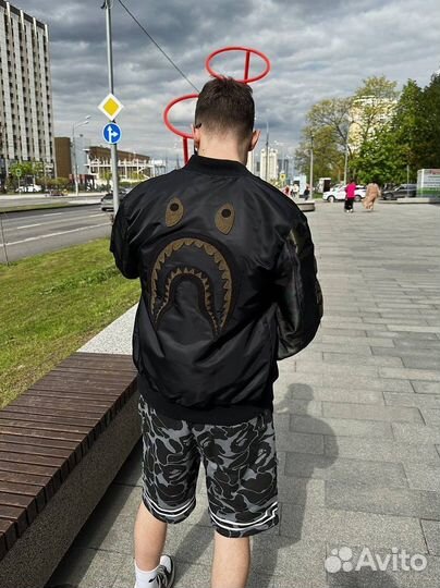 Бомбер Japan bape Shark Ветровка бэйп куртка Бэйпе