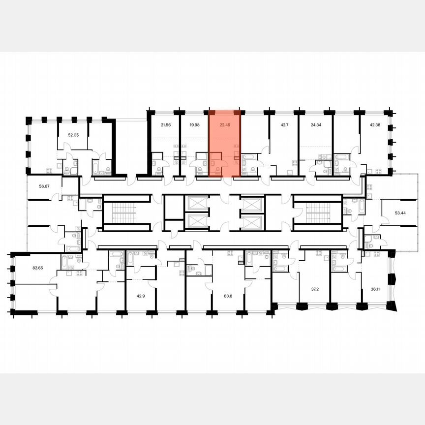Квартира-студия, 22,5 м², 19/32 эт.