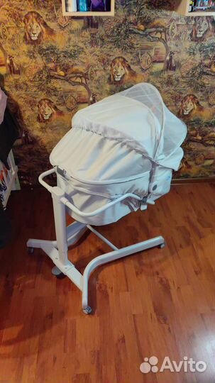 Детская люлька колыбель на колесах