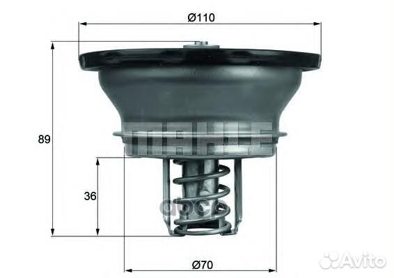 THD 3 82 термостат 82C volvo, RVI, mack THD38