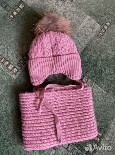 Комплект шапка, шарф