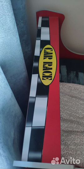 Детская кровать машинка с матрасом